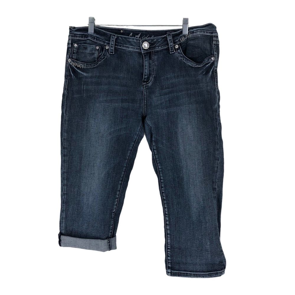 L.A. Idol USA Capris w/Angel Wings on both Back Pockets and Scattered Bling 15